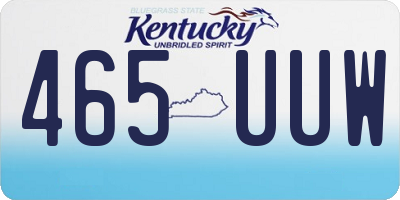 KY license plate 465UUW