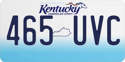 KY license plate 465UVC
