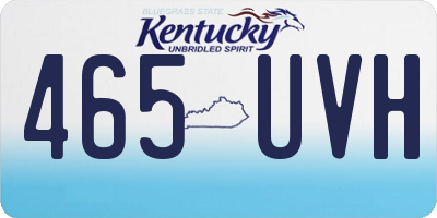 KY license plate 465UVH
