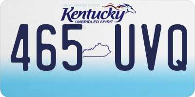 KY license plate 465UVQ