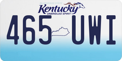 KY license plate 465UWI