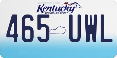 KY license plate 465UWL