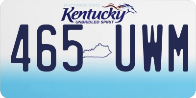 KY license plate 465UWM