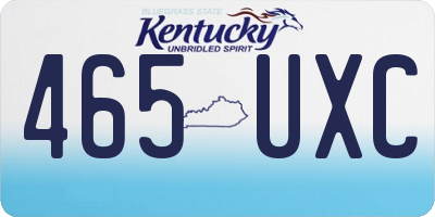 KY license plate 465UXC