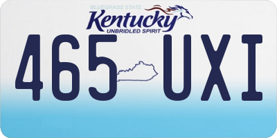 KY license plate 465UXI