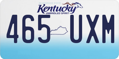 KY license plate 465UXM