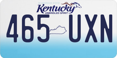 KY license plate 465UXN