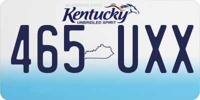 KY license plate 465UXX