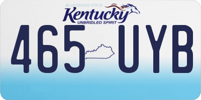 KY license plate 465UYB
