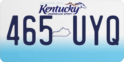 KY license plate 465UYQ