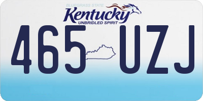 KY license plate 465UZJ