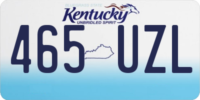 KY license plate 465UZL