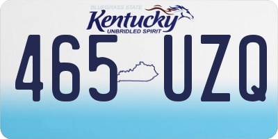 KY license plate 465UZQ