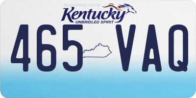KY license plate 465VAQ
