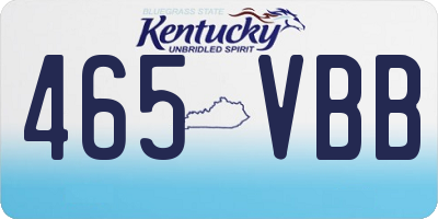KY license plate 465VBB