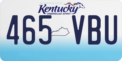 KY license plate 465VBU
