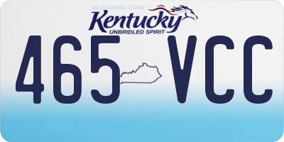 KY license plate 465VCC