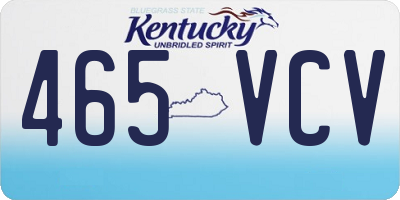 KY license plate 465VCV