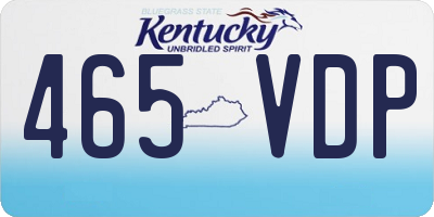 KY license plate 465VDP