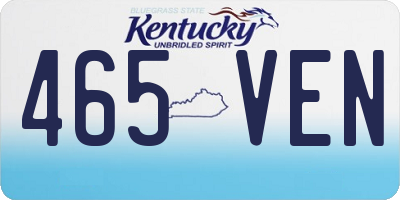 KY license plate 465VEN