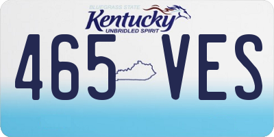 KY license plate 465VES