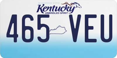 KY license plate 465VEU