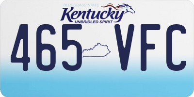 KY license plate 465VFC