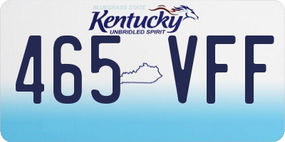 KY license plate 465VFF