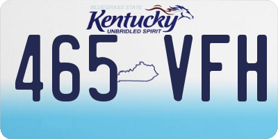 KY license plate 465VFH