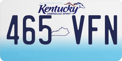 KY license plate 465VFN