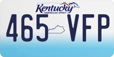 KY license plate 465VFP