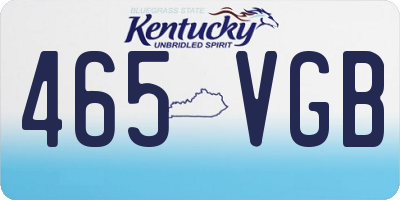 KY license plate 465VGB
