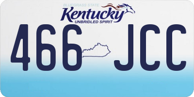 KY license plate 466JCC