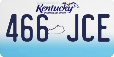 KY license plate 466JCE
