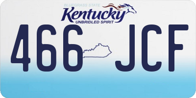 KY license plate 466JCF