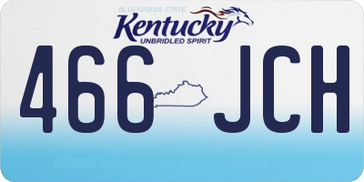 KY license plate 466JCH