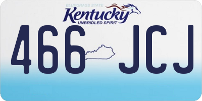 KY license plate 466JCJ