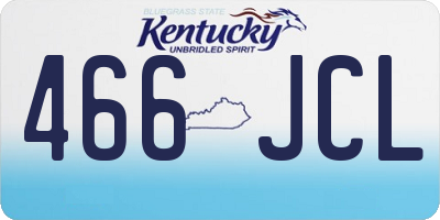 KY license plate 466JCL