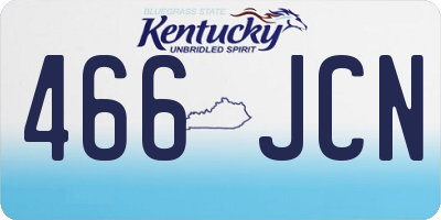 KY license plate 466JCN