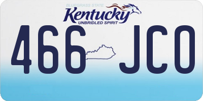 KY license plate 466JCO