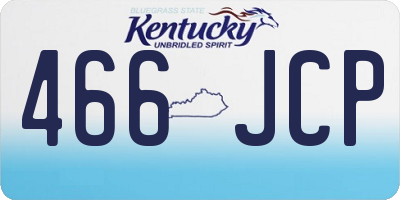 KY license plate 466JCP