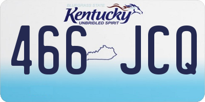 KY license plate 466JCQ