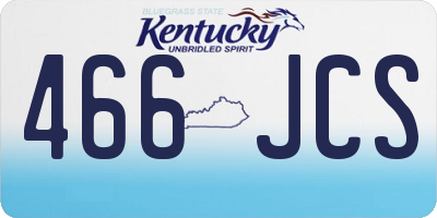 KY license plate 466JCS
