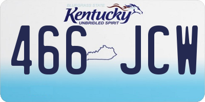 KY license plate 466JCW