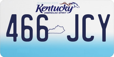 KY license plate 466JCY