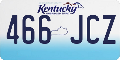 KY license plate 466JCZ