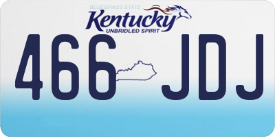 KY license plate 466JDJ