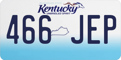 KY license plate 466JEP
