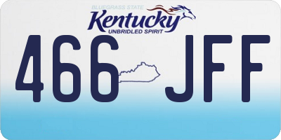KY license plate 466JFF