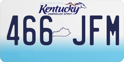 KY license plate 466JFM